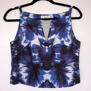 Blue Print Sleeveless Top